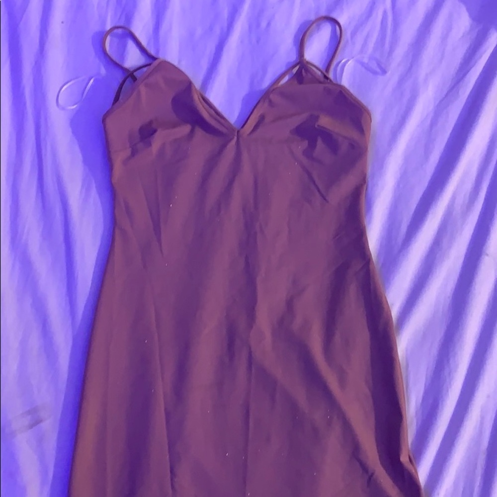 Spaghetti strap body con sparkly pink dress